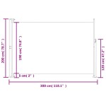 vidaXL Copertină laterală retractabilă terasă, albastru, 200x300 cm vidaXL Copertină laterală retractabilă terasă, albastru, 200x300 cm