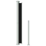 vidaXL Copertină laterală retractabilă de terasă, negru, 200 x 500 cm vidaXL Copertină laterală retractabilă de terasă, negru, 200 x 500 cm