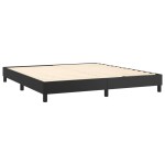 vidaXL Pat cu arcuri, saltea și LED, negru, 180x200cm, piele ecologică vidaXL Pat cu arcuri, saltea și LED, negru, 180x200cm, piele ecologică