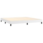vidaXL Pat cu arcuri, saltea și LED, alb, 200x200 cm, piele ecologică vidaXL Pat cu arcuri, saltea și LED, alb, 200x200 cm, piele ecologică