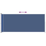 vidaXL Copertină laterală retractabilă de terasă, albastru, 200x500 cm vidaXL Copertină laterală retractabilă de terasă, albastru, 200x500 cm