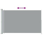 vidaXL Copertină laterală retractabilă de terasă, gri, 220x300 cm vidaXL Copertină laterală retractabilă de terasă, gri, 220x300 cm