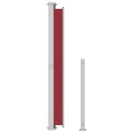 vidaXL Copertină laterală retractabilă de terasă, roșu, 220x500 cm vidaXL Copertină laterală retractabilă de terasă, roșu, 220x500 cm