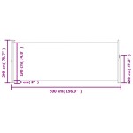 vidaXL Copertină laterală retractabilă de terasă, roșu, 220x500 cm vidaXL Copertină laterală retractabilă de terasă, roșu, 220x500 cm