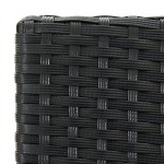 vidaXL Scaune de bar pentru grădină, cu perne, 4 buc. negru, poliratan vidaXL Scaune de bar pentru grădină, cu perne, 4 buc. negru, poliratan