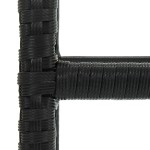 vidaXL Scaune de bar cu perne, 2 buc., negru, poliratan vidaXL Scaune de bar cu perne, 2 buc., negru, poliratan