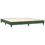 vidaXL Pat cu arcuri, saltea și LED, verde închis, 200x200 cm, catifea vidaXL Pat cu arcuri, saltea și LED, verde închis, 200x200 cm, catifea