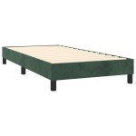 vidaXL Pat cu arcuri, saltea și LED, verde închis, 90x190 cm, catifea vidaXL Pat cu arcuri, saltea și LED, verde închis, 90x190 cm, catifea