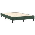 vidaXL Pat cu arcuri, saltea și LED, verde închis, 120x200 cm, catifea vidaXL Pat cu arcuri, saltea și LED, verde închis, 120x200 cm, catifea