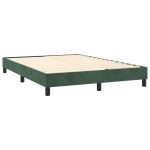 vidaXL Pat cu arcuri, saltea și LED, verde închis, 140x200 cm, catifea vidaXL Pat cu arcuri, saltea și LED, verde închis, 140x200 cm, catifea