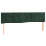 vidaXL Pat cu arcuri, saltea și LED, verde închis, 200x200 cm, catifea vidaXL Pat cu arcuri, saltea și LED, verde închis, 200x200 cm, catifea
