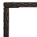 vidaXL Masă de bar de grădină, maro, 70x70x110 cm, poliratan și sticlă vidaXL Masă de bar de grădină, maro, 70x70x110 cm, poliratan și sticlă