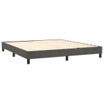 vidaXL Pat cu arcuri, saltea și LED, gri închis, 160x200 cm, catifea vidaXL Pat cu arcuri, saltea și LED, gri închis, 160x200 cm, catifea