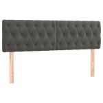 vidaXL Pat cu arcuri, saltea și LED, gri închis, 160x200 cm, catifea vidaXL Pat cu arcuri, saltea și LED, gri închis, 160x200 cm, catifea