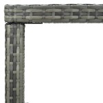 vidaXL Masă de bar de grădină, gri, 130x60x110 cm, poliratan și sticlă vidaXL Masă de bar de grădină, gri, 130x60x110 cm, poliratan și sticlă