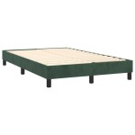 vidaXL Pat cu arcuri, saltea și LED, verde închis, 120x200 cm, catifea vidaXL Pat cu arcuri, saltea și LED, verde închis, 120x200 cm, catifea