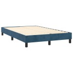 vidaXL Pat cu arcuri, saltea și LED, albastru, 120x200 cm, catifea vidaXL Pat cu arcuri, saltea și LED, albastru, 120x200 cm, catifea