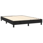 vidaXL Pat cu arcuri, saltea și LED, negru, 140x190 cm, catifea