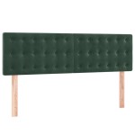 vidaXL Pat cu arcuri, saltea și LED, verde închis, 140x190 cm, catifea vidaXL Pat cu arcuri, saltea și LED, verde închis, 140x190 cm, catifea