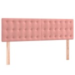 vidaXL Pat cu arcuri, cu saltea și LED, roz, 140x190 cm catifea