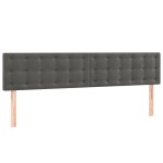 vidaXL Pat cu arcuri, saltea și LED, gri închis, 160x200 cm, catifea vidaXL Pat cu arcuri, saltea și LED, gri închis, 160x200 cm, catifea