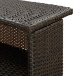 vidaXL Masă de bar de grădină, maro, 120x55x110 cm, poliratan