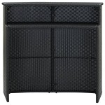 vidaXL Masă de bar de grădină, negru, 120x55x110 cm, poliratan vidaXL Masă de bar de grădină, negru, 120x55x110 cm, poliratan