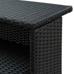 vidaXL Masă de bar de grădină, negru, 120x55x110 cm, poliratan vidaXL Masă de bar de grădină, negru, 120x55x110 cm, poliratan