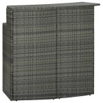 vidaXL Masă de bar de grădină, gri, 120x55x110 cm, poliratan vidaXL Masă de bar de grădină, gri, 120x55x110 cm, poliratan