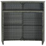 vidaXL Masă de bar de grădină, gri, 120x55x110 cm, poliratan vidaXL Masă de bar de grădină, gri, 120x55x110 cm, poliratan