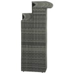 vidaXL Masă de bar de grădină, gri, 120x55x110 cm, poliratan vidaXL Masă de bar de grădină, gri, 120x55x110 cm, poliratan