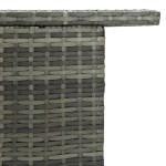 vidaXL Masă de bar de grădină, gri, 120x55x110 cm, poliratan vidaXL Masă de bar de grădină, gri, 120x55x110 cm, poliratan