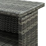 vidaXL Masă de bar de grădină, gri, 120x55x110 cm, poliratan vidaXL Masă de bar de grădină, gri, 120x55x110 cm, poliratan