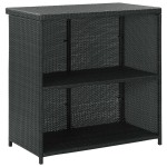 vidaXL Set mobilier de bar, 3 piese, negru, poliratan vidaXL Set mobilier de bar, 3 piese, negru, poliratan