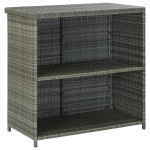 vidaXL Set mobilier de bar, 3 piese, gri, poliratan vidaXL Set mobilier de bar, 3 piese, gri, poliratan