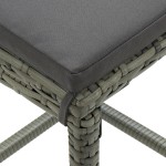 vidaXL Set mobilier de bar, 3 piese, gri, poliratan vidaXL Set mobilier de bar, 3 piese, gri, poliratan
