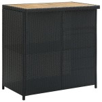 vidaXL Set mobilier de bar, 3 piese, negru, poliratan vidaXL Set mobilier de bar, 3 piese, negru, poliratan