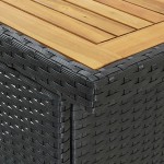 vidaXL Set mobilier de bar, 3 piese, negru, poliratan vidaXL Set mobilier de bar, 3 piese, negru, poliratan