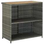 vidaXL Set de bar, 3 piese, gri, poliratan vidaXL Set de bar, 3 piese, gri, poliratan