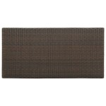 vidaXL Masă de bar cu raft depozitare, maro, 120x60x110 cm, poliratan