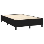 vidaXL Pat cu arcuri, saltea și LED, negru, 120x200 cm, textil vidaXL Pat cu arcuri, saltea și LED, negru, 120x200 cm, textil