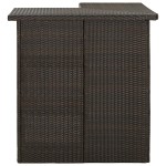 vidaXL Masă de bar colțar, maro, 100 x 50 x 105 cm, poliratan vidaXL Masă de bar colțar, maro, 100 x 50 x 105 cm, poliratan