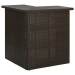 vidaXL Masă de bar colțar, maro, 100 x 50 x 105 cm, poliratan vidaXL Masă de bar colțar, maro, 100 x 50 x 105 cm, poliratan