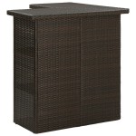 vidaXL Masă de bar colțar, maro, 100 x 50 x 105 cm, poliratan vidaXL Masă de bar colțar, maro, 100 x 50 x 105 cm, poliratan