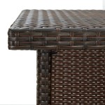 vidaXL Masă de bar colțar, maro, 100 x 50 x 105 cm, poliratan vidaXL Masă de bar colțar, maro, 100 x 50 x 105 cm, poliratan