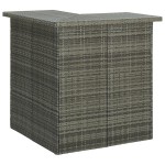 vidaXL Masă de bar colțar, gri, 100 x 50 x 105 cm, poliratan vidaXL Masă de bar colțar, gri, 100 x 50 x 105 cm, poliratan