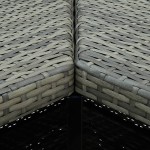 vidaXL Masă de bar colțar, gri, 100 x 50 x 105 cm, poliratan vidaXL Masă de bar colțar, gri, 100 x 50 x 105 cm, poliratan