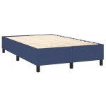 vidaXL Pat cu arcuri, saltea și LED, albastru, 120x200 cm, textil vidaXL Pat cu arcuri, saltea și LED, albastru, 120x200 cm, textil