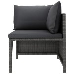 vidaXL Set mobilier de grădină cu perne, 4 piese, gri, poliratan vidaXL Set mobilier de grădină cu perne, 4 piese, gri, poliratan