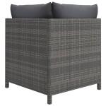 vidaXL Set mobilier de grădină cu perne, 4 piese, gri, poliratan vidaXL Set mobilier de grădină cu perne, 4 piese, gri, poliratan
